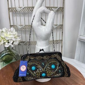 New.MR Clutch beaded bag Multicolored.
